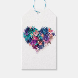 Abstract heart gift tags