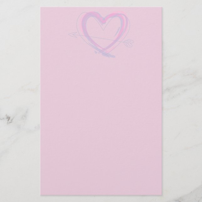 Abstract heart in purple and pink (Front)