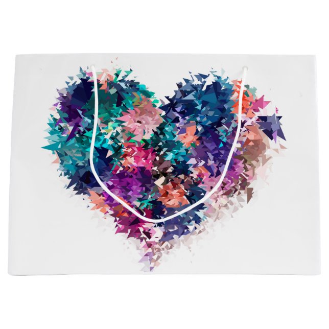 Abstract heart large gift bag (Front)