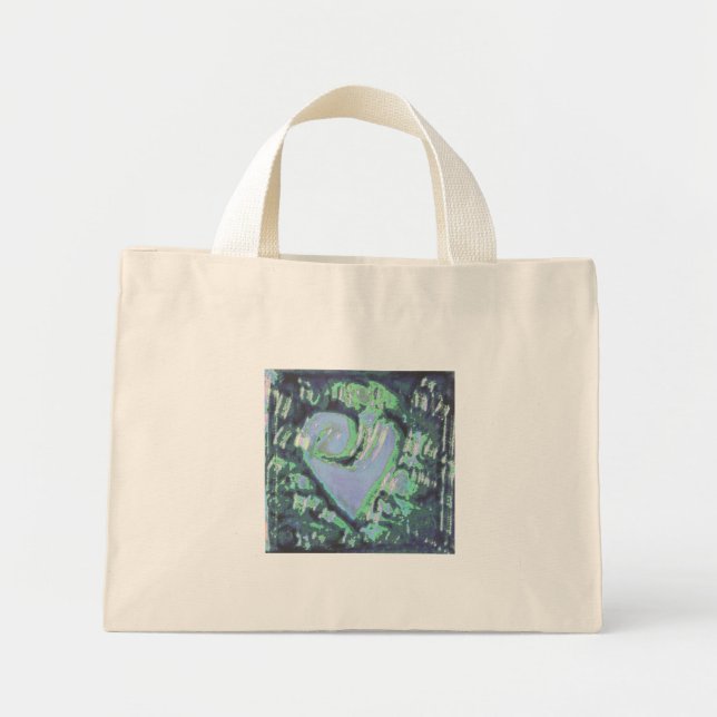 abstract heart mini tote bag (Front)