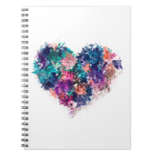 Abstract heart notebook