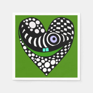Abstract heart on green napkin