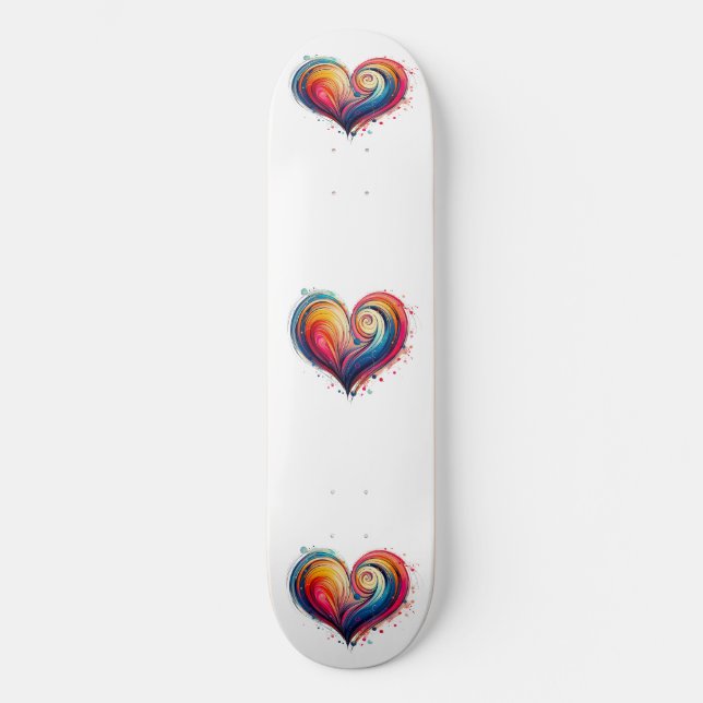 Abstract Heart Skateboard (Front)