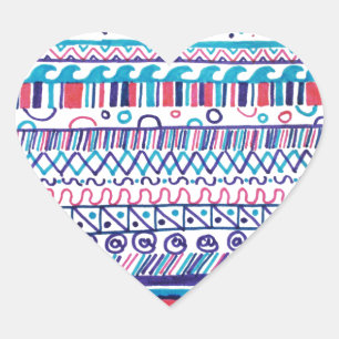 Abstract Heart Sticker
