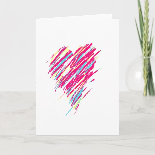 Abstract Heart Valentine’s Day Card (Front)