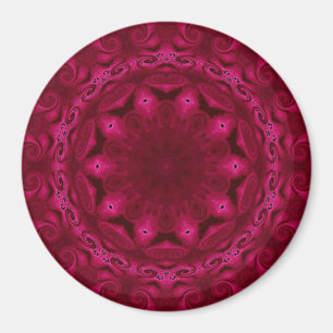 abstract hearts and flowers magnet