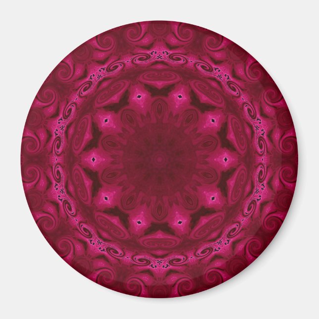abstract hearts and flowers magnet (Front)