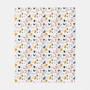 Abstract Hearts: Cozy Valentines Fleece Blanket