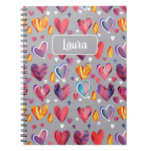 Abstract Hearts Notebook