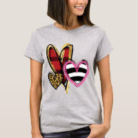 Abstract Hearts Red Plaid Cheetah Black Stripe