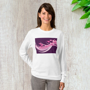 Abstract Hearts Womens Long-Sleeve T-Shirt