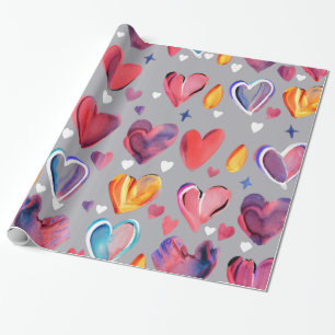 Abstract Hearts Wrapping Paper