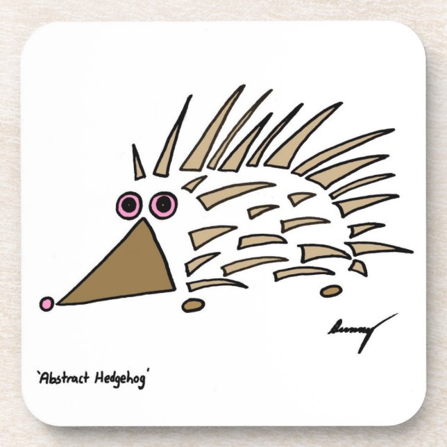 Abstract Hedgehog Coasters - Set of 6 (Front)