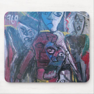 ABSTRACT HELTER SKELTER MOUSE PAD