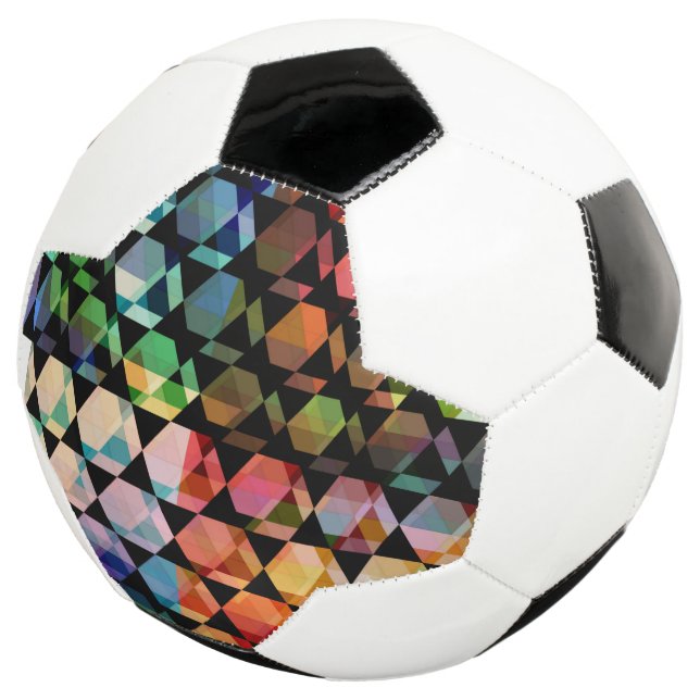 Abstract Hexagon Graphic Design Soccer Ball (Three Quarter)