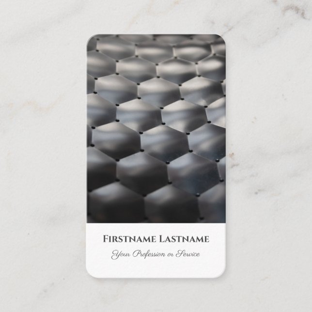 Abstract hexagonal shapes in 3d optic design business card (Front)