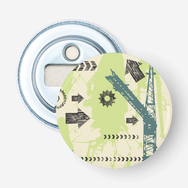 Abstract hi-tech background bottle opener (Front)