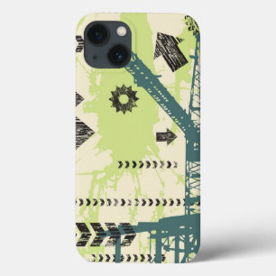 Abstract hi-tech background iPhone 13 case