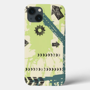 Abstract hi-tech background iPhone 13 case