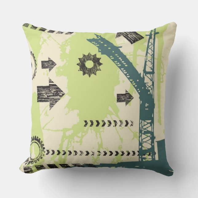 Abstract hi-tech background cushion (Front)