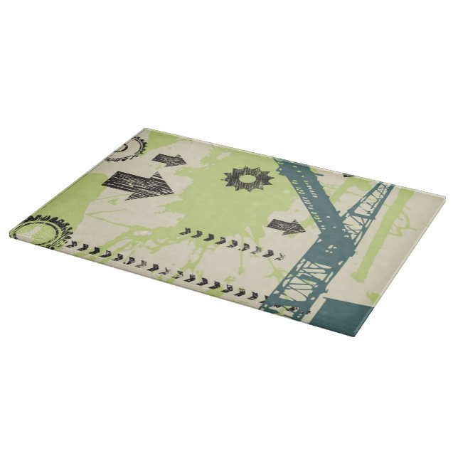 Abstract hi-tech background cutting board (Corner)