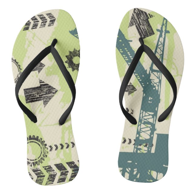 Abstract hi-tech background jandals (Footbed)