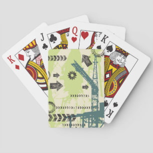 Abstract hi-tech background playing cards