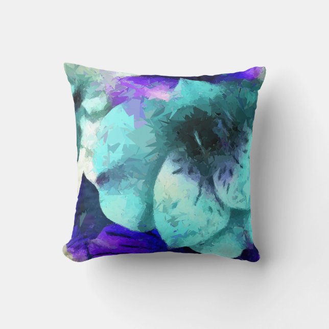 Abstract Hibiscus  Floral Cushion (Front)