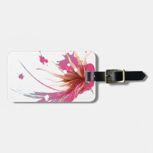 Abstract Hibiscus Flower Luggage Tag