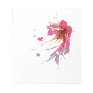 Abstract Hibiscus Flower Notepad