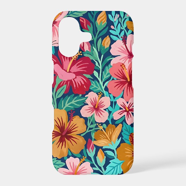 Abstract Hibiscus Monarch Garden iPhone Cases (Back)