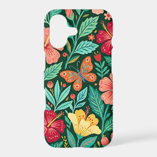Abstract Hibiscus Scandinavian iPhone Cases