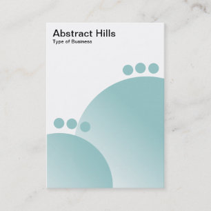 Abstract Hills - Light Blue Green Business Card