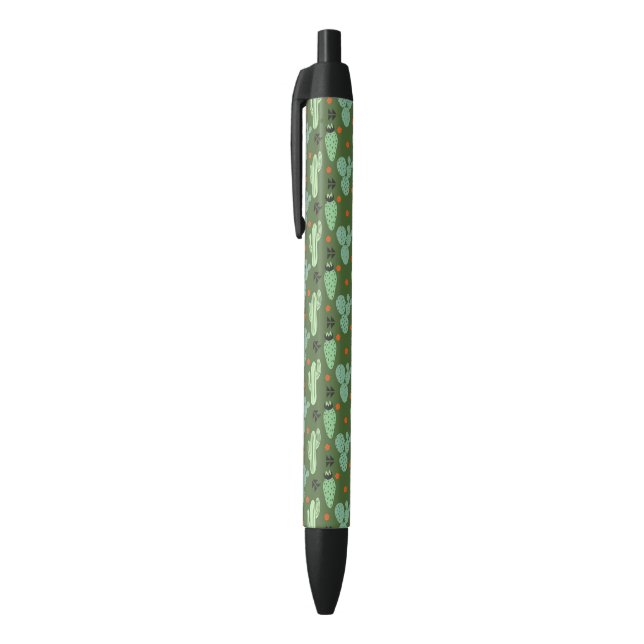 Abstract Hipster Cactus  Desert Pattern Black Ink Pen (Top (Vertical))