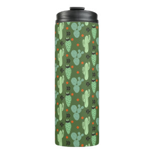 Abstract Hipster Cactus Desert Pattern Thermal Tumbler