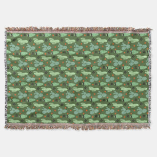Abstract Hipster Cactus Desert Pattern Throw Blanket