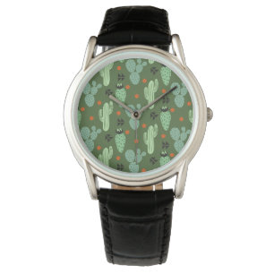 Abstract Hipster Cactus Desert Pattern Watch