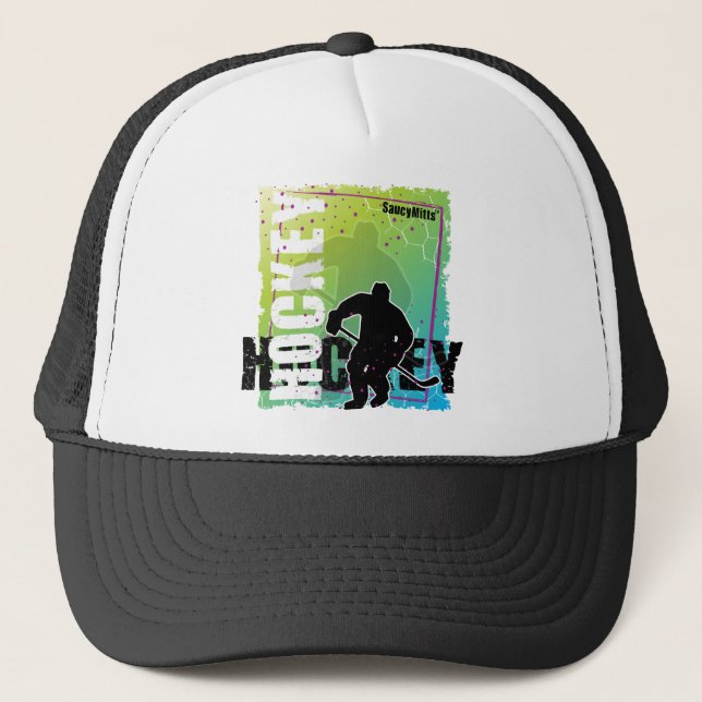 Abstract Hockey (male) Trucker Hat (Front)