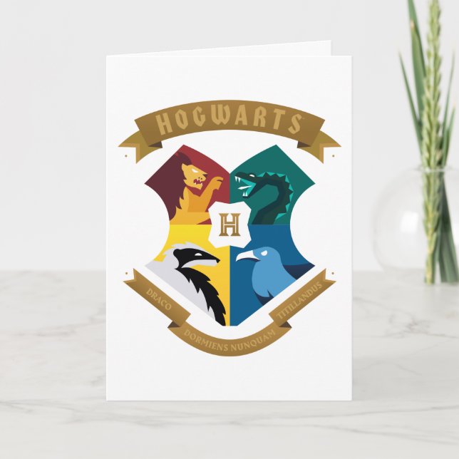 Abstract HOGWARTS™ Crest Card (Front)