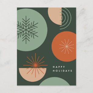 Abstract Holiday Circles Postcard