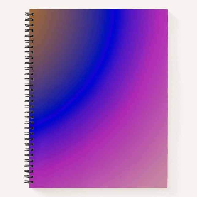 Abstract holo pink and purple watercolor gradient notebook (Front)