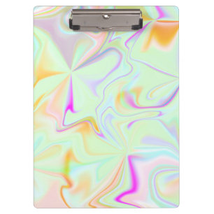 Abstract Hologram Faux Colourful Pattern Clipboard
