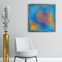 Abstract Holographic Blue Orange Gradient Bubbles