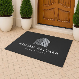 Abstract Home Logo Grey/Dark Grey Doormat
