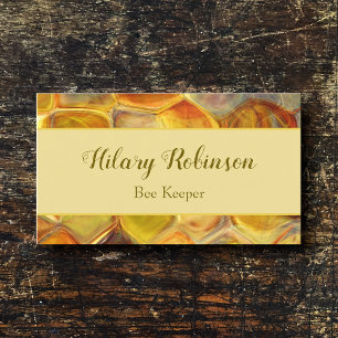 Abstract Honeycomb Beekeeper Business Card