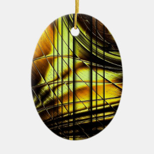 Abstract Honeygold Ornament