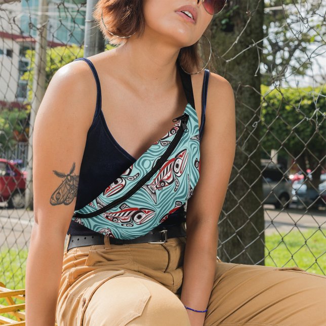 Abstract Horizontal Background With Colourful Wave Bum Bags (Creator Uploaded)