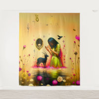 Abstract Horns Cat Skull Occult Dark Witchy AI Art
