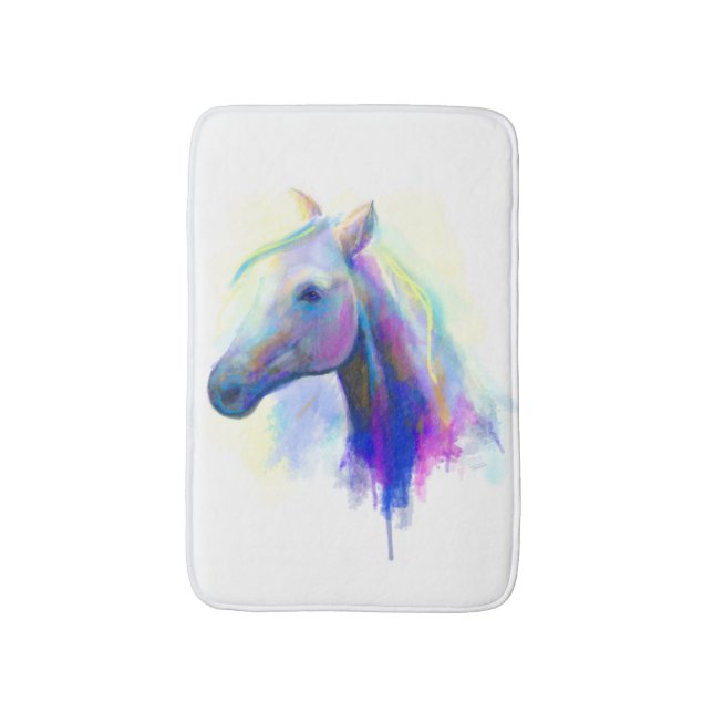 Abstract horse Bath Mat (Front Vertical)