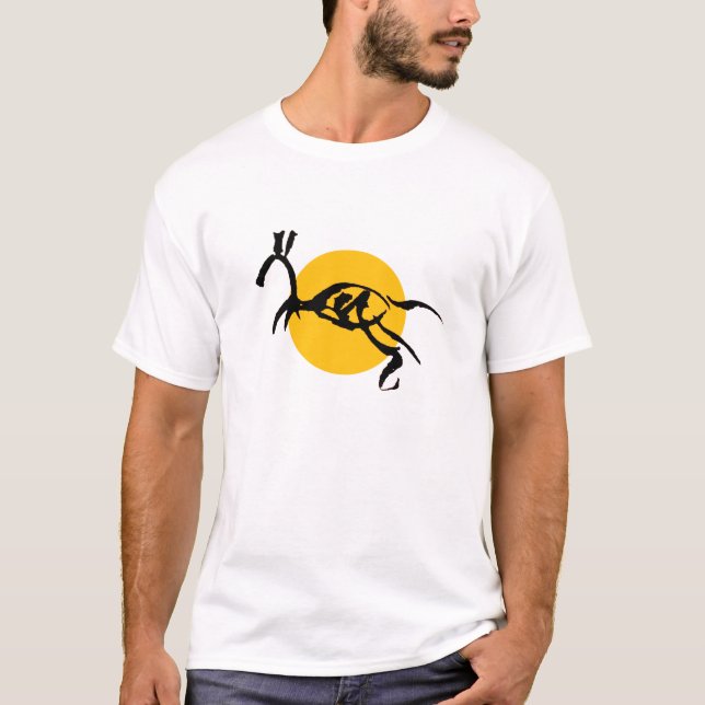 Abstract Horse Creature Brush Drawing T-Shirt (Front)